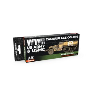 画像1: AKインタラクティブ[RCS129]WW2 US陸軍・海兵隊カモフラージュカラー8色セット (1)