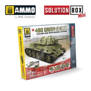 画像1: AMMO[AMIG7900]ソリューションボックス ミニ：  ソ連4BOグリーン車両 (1)