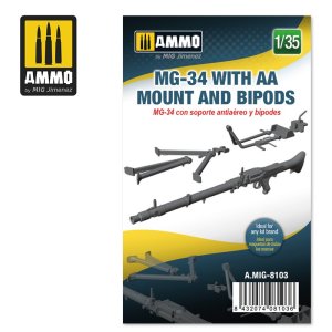 画像1: AMMO[AMIG8103]1/35 MG-34w/対空機銃架 & バイポッド (1)