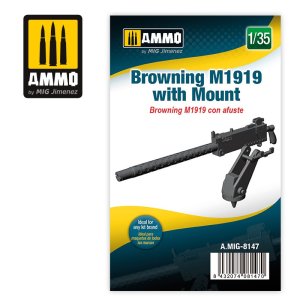画像1: AMMO[AMIG8147]1/35 ブローニング M1919機関銃 w/マウント (1)