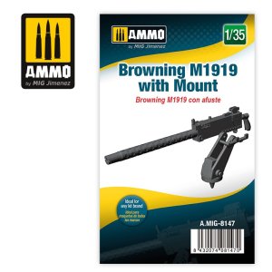 画像1: AMMO[AMIG8147]1/35 ブローニング M1919機関銃 w/マウント (1)