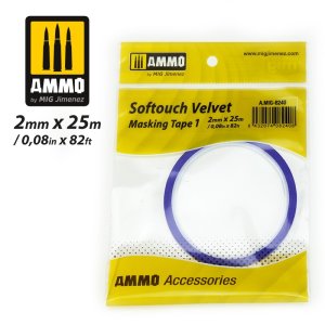 画像1: AMMO[AMIG8240]ソフトタッチベルベットマスキングテープ #1  (2mm x 25m) (1)