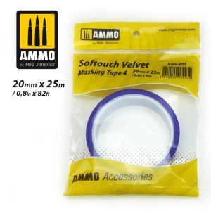 画像1: AMMO[AMIG8243]ソフトタッチベルベットマスキングテープ #4  (20mm x 25m) (1)