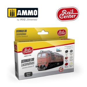 画像1: AMMO[AMOR1004]レイルセンターシリーズドイツ DR 機関車 エポックIV カラーセット (1)