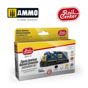 画像1: AMMO[AMOR1007]レイルセンターシリーズクラシックアメリカンレールロードカンパニー機関車用カラーセット Vol.1 (1)