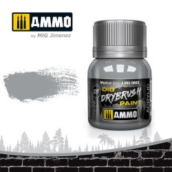 画像1: AMMO[AMIG0602]ダイオ ドライブラシペイント：ミディアムグレー