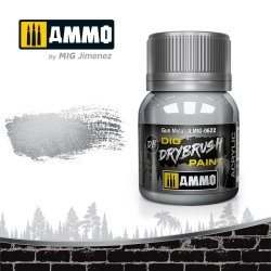 画像1: AMMO[AMIG0622]ダイオ ドライブラシペイント：ガンメタル
