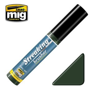 画像1: AMMO[AMIG1256]ストレーキングブラッシャー・グリーングレイグライム（模型用筆付油絵の具） (1)