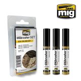 AMMO[AMIG7511]ソイルカラーセット(3522・3532・3534)（模型用筆付油絵の具）