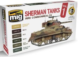 画像1: AMMO[AMIG7169]シャーマン戦車 カラーセット Vol.1  WW.IIイギリス連邦