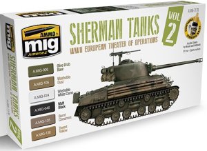 画像1: AMMO[AMIG7170]シャーマン戦車 カラーセット Vol.2 WW.IIヨーロッパ戦線 (1)