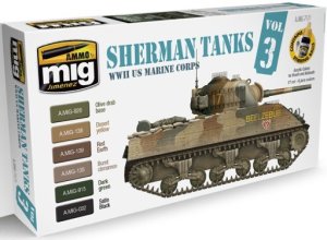 画像1: AMMO[AMIG7171]シャーマン戦車 カラーセット Vol.3 WW.II米海兵隊 (1)