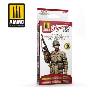 画像1: AMMO[AMIG7039]WW.II 米軍 落下傘兵 野戦服 カラーセット (1)