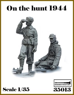 画像1: アルデンヌミニチュア[AR35013]1/35 WWII ドイツ 偵察中＃6 遠方視察セット(2体入)