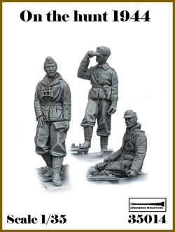 画像1: アルデンヌミニチュア[AR35014]1/35 WWII ドイツ 偵察中＃7 フルセット(3体入)