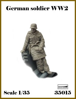 画像1: アルデンヌミニチュア[AR35015]1/35 WWII ドイツ軍兵士＃1 寄りかかる兵士(1体入)