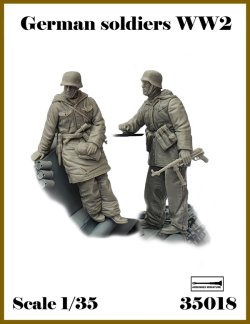 画像1: アルデンヌミニチュア[AR35018]1/35 WWII ドイツ軍兵士＃4 前方視察セット(2体入)