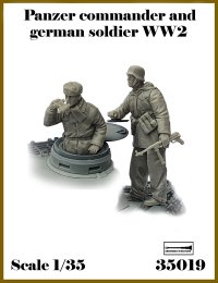 アルデンヌミニチュア[AR35019]1/35 WWII ドイツ軍兵士＃5 車長と下士官セット(2体入)