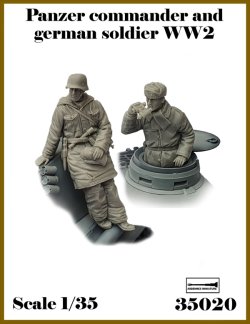 画像1: アルデンヌミニチュア[AR35020]1/35 WWII ドイツ軍兵士＃6 車長と兵士セット(2体入)
