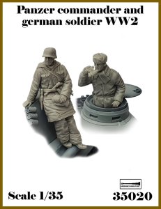 画像1: アルデンヌミニチュア[AR35020]1/35 WWII ドイツ軍兵士＃6 車長と兵士セット(2体入) (1)