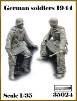 アルデンヌミニチュア[AR35024]1/35 WWII ドイツ軍兵士1944＃1/＃2セット(2体入)