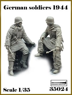 画像1: アルデンヌミニチュア[AR35024]1/35 WWII ドイツ軍兵士1944＃1/＃2セット(2体入)