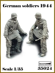 画像1: アルデンヌミニチュア[AR35024]1/35 WWII ドイツ軍兵士1944＃1/＃2セット(2体入) (1)