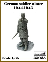 アルデンヌミニチュア[AR35035]1/35 WWII ドイツ 冬季装備の兵士1944-1945＃2 指を差す兵士(1体入)