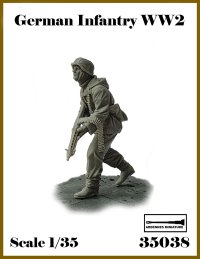 アルデンヌミニチュア[AR35038]1/35 WWII ドイツ軍歩兵＃2 MG42を持つ兵士(1体入)