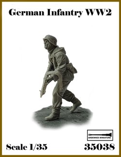 画像1: アルデンヌミニチュア[AR35038]1/35 WWII ドイツ軍歩兵＃2 MG42を持つ兵士(1体入)