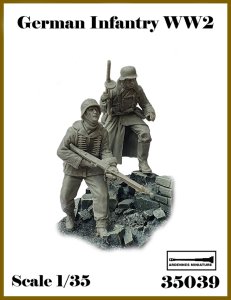 画像1: アルデンヌミニチュア[AR35039]1/35 WWII ドイツ軍歩兵＃3 東部戦線セット(2体入) (1)