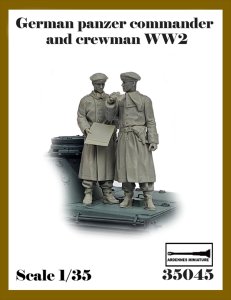 画像1: アルデンヌミニチュア[AR35045]1/35 WWII ドイツ 大戦初期の戦車兵＃6 前線会議セット(2体入) (1)