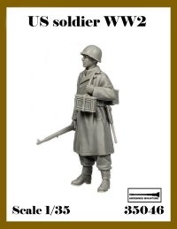 アルデンヌミニチュア[AR35046]1/35 WWII アメリカ 冬季欧州戦線の歩兵(1体入)