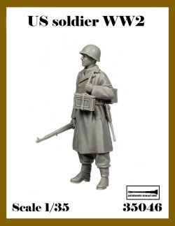 画像1: アルデンヌミニチュア[AR35046]1/35 WWII アメリカ 冬季欧州戦線の歩兵(1体入)