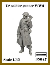 アルデンヌミニチュア[AR35047]1/35 WWII アメリカ 冬季欧州戦線の機関銃手(1体入)