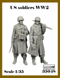 アルデンヌミニチュア[AR35048]1/35 WWII アメリカ 機関銃チームセット(2体入)