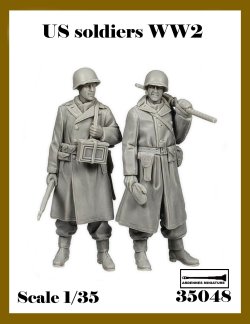 画像1: アルデンヌミニチュア[AR35048]1/35 WWII アメリカ 機関銃チームセット(2体入)