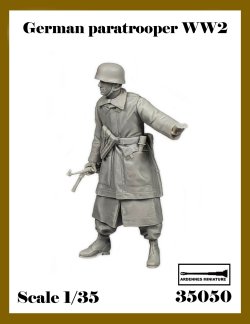 画像1: アルデンヌミニチュア[AR35050]1/35 WWII ドイツ 制止する降下猟兵下士官(1体入)