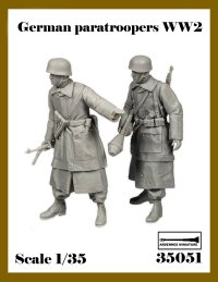 アルデンヌミニチュア[AR35051]1/35 WWII ドイツ 降下猟兵セット(2体入)