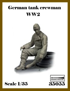 画像1: アルデンヌミニチュア[AR35055]1/35 WWII ドイツ軍 腰かける冬期戦車兵＃2 (1)