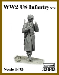 アルデンヌミニチュア[AR35065]1/35 WWII アメリカ陸軍歩兵No.2 マフラーを巻いた歩兵