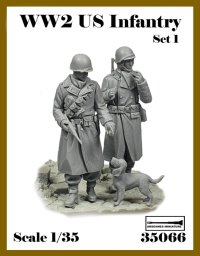 アルデンヌミニチュア[AR35066]1/35 WWII アメリカ陸軍歩兵セット＃1(2体入)