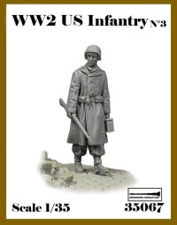 アルデンヌミニチュア[AR35067]1/35 WWII アメリカ陸軍歩兵No.3 弾薬箱を持つ歩兵