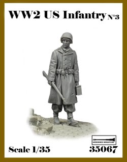 画像1: アルデンヌミニチュア[AR35067]1/35 WWII アメリカ陸軍歩兵No.3 弾薬箱を持つ歩兵