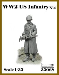 アルデンヌミニチュア[AR35068]1/35 WWII アメリカ陸軍歩兵No.4 M1919機関銃を持つ歩兵