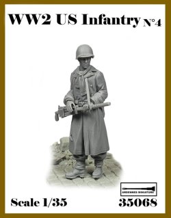 画像1: アルデンヌミニチュア[AR35068]1/35 WWII アメリカ陸軍歩兵No.4 M1919機関銃を持つ歩兵