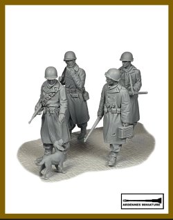 画像3: アルデンヌミニチュア[AR35068]1/35 WWII アメリカ陸軍歩兵No.4 M1919機関銃を持つ歩兵