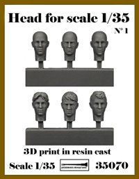 アルデンヌミニチュア[AR35070]1/35 スペアヘッドセットNo.1(6個入)