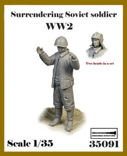 画像1: アルデンヌミニチュア[AR35091]1/35 WWII 露/ソ 投降する兵士(スペアヘッド付)