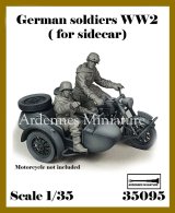 アルデンヌミニチュア[AR35095]1/35 WWII ドイツ サイドカー兵士セット(2体入 イタレリBMW R75用)